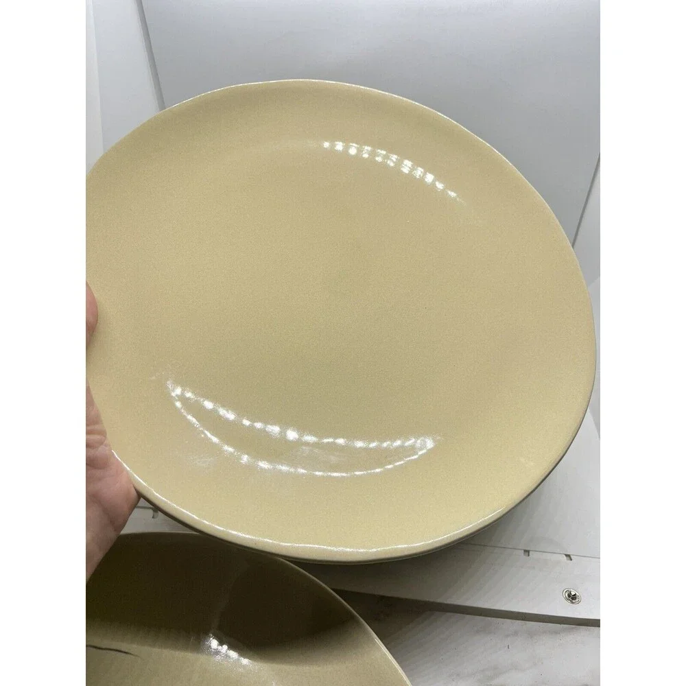 Pottery Barn Studio Putty Dinner Plates Set Barbara Eigen Dining Dishes Lot Of 5